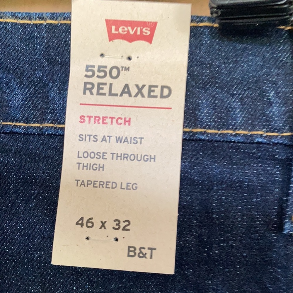 Levi’s 550 relaxed jean sits at waist tapered leg big & tall 46 X 32 - Picture 4 of 14